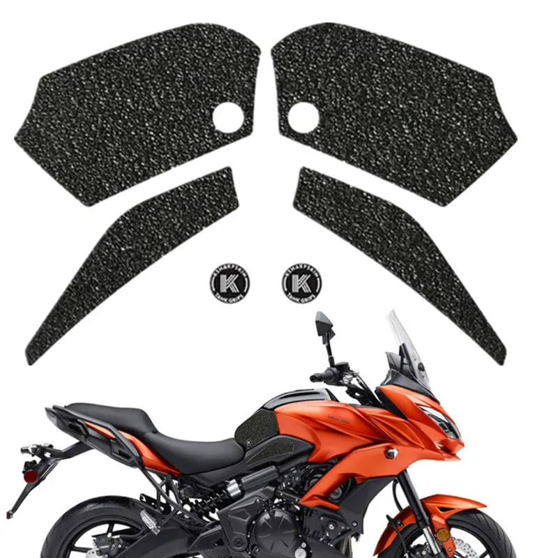 

For KAWASAKI VERSYS650 ABS/LT Versys 650 ABS Motorcycle 3D Fuel Tank Side Knee Grip Protector Pad Anti Slip Tank Decal Sticker