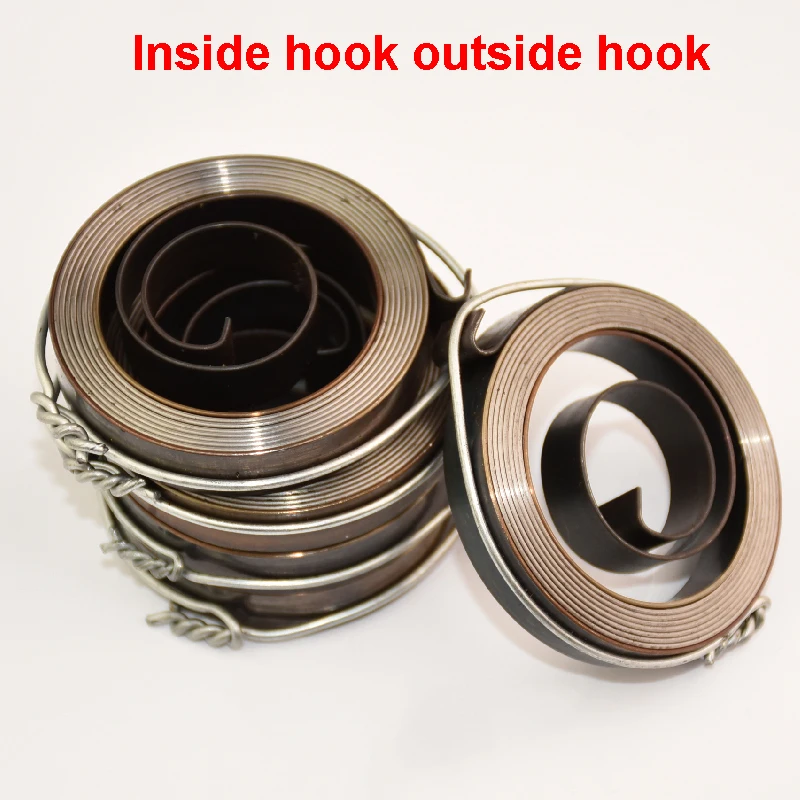 1PCS Drilling Machine Spring Clockwork Spring Milling Inside Hook Outside Hook Width 6 8 12 16 19mm