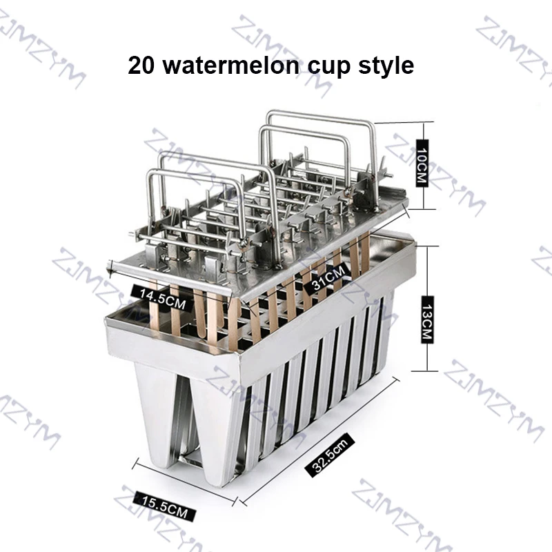 20 Molds Stainless Steel Ice Cream Mould Stick Ice Stick Making Mould Creative 20 Ice Lattice Mould Ice Cream Stick Rack