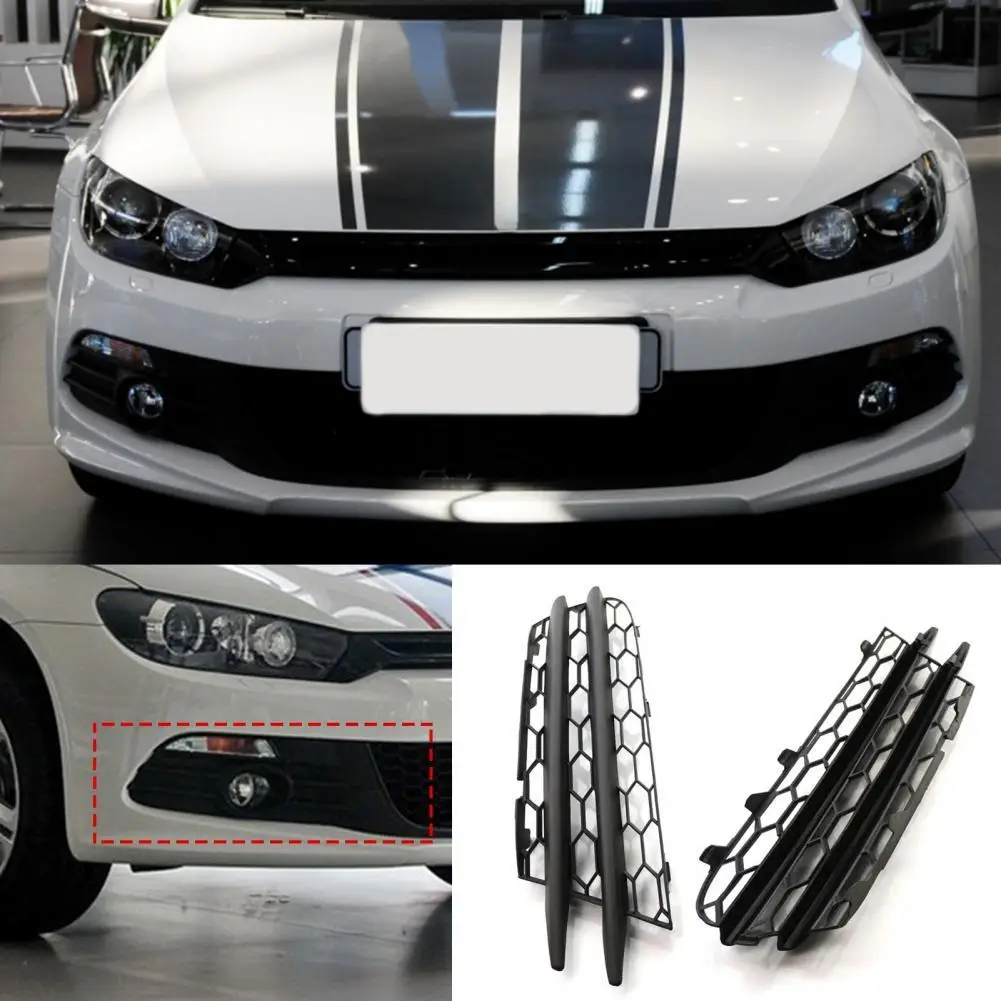 

2Pcs Useful Lower Side Grille Easy to Install Lightweight Front Bumper Grille Fog Light Grille