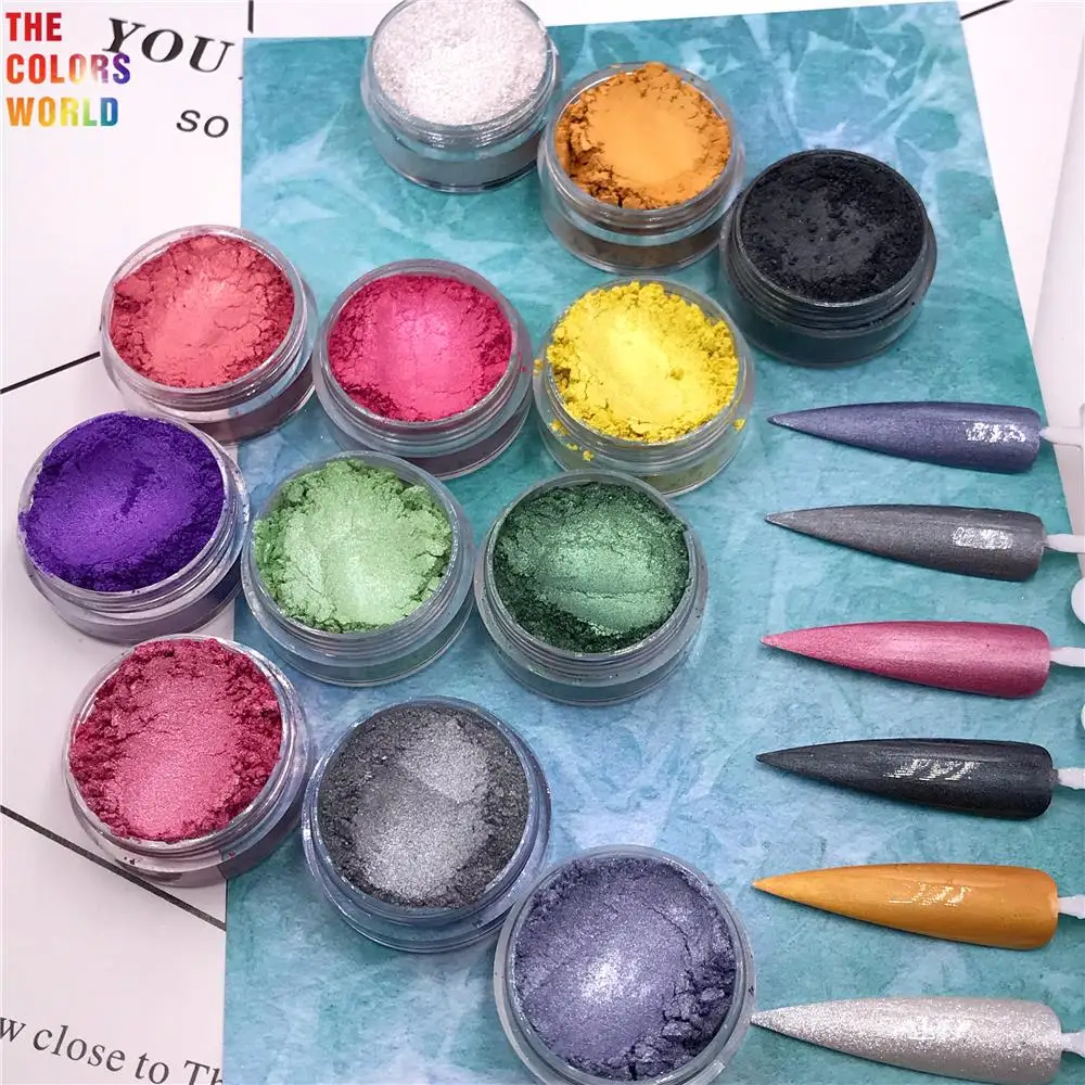 TCT-618 Pearlescent Pigment Powder Nail Art Decoration Nails Gel Manicure Polish Makeup Eyeshadow Eyeliner Festival Accessories