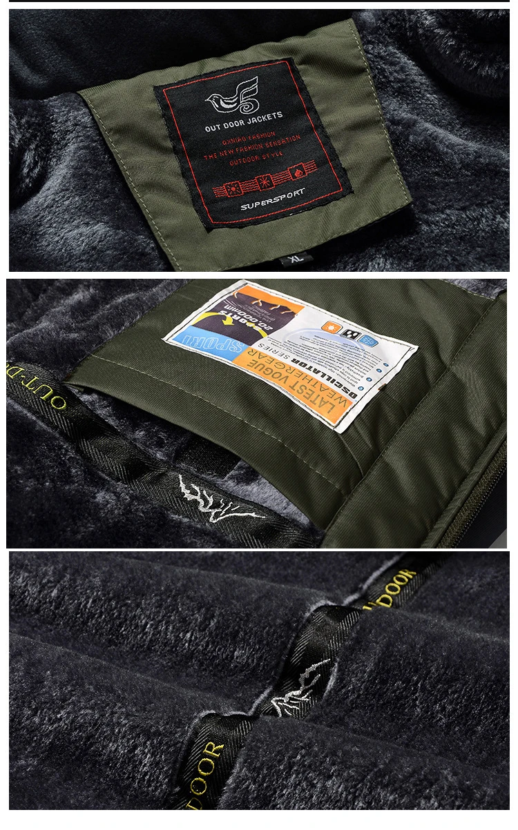 Mens Winter Fleece Warm Thick Parkas Jacket Coat Men High Quality Outdoor Outwear Waterproof Hooded Casual Parkas Men L-9XL