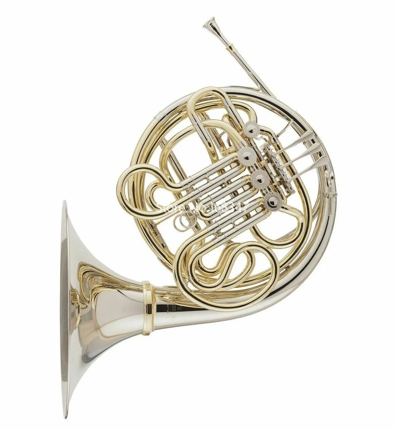 High Quality  Bb/F Four-keys French Horn Nickel Silver Bell Clear Lacquer Finish Musical instrument With Case Free Shipping