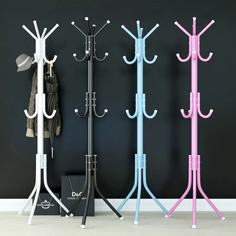 

Coat Stand 9/12 Hooks Metal Assembled Hangers Hat Coat Display Standing Rack Clothes Hanger Bedroom Clothing Organizer Furniture