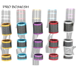 PROBOMESH 2 set Aluminum + 4axis Cross Wrap Lock Nutt Fishing Reel Seat Decorative Trim Part DIY Fishing Rod Component Accessory