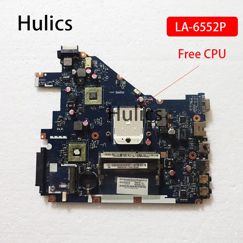 

Hulics Used PEW96 LA-6552P NV50A Fit For Acer 5552 5552G Laptop Motherboard MBR4602001 EMachines E442 E642