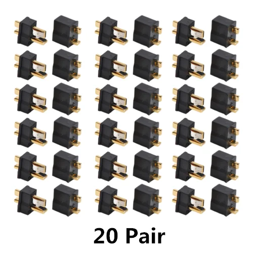 10/20 Pair Black Mini Deans Micro T-Plug Connectors Male & Female For RC LiPo Battery