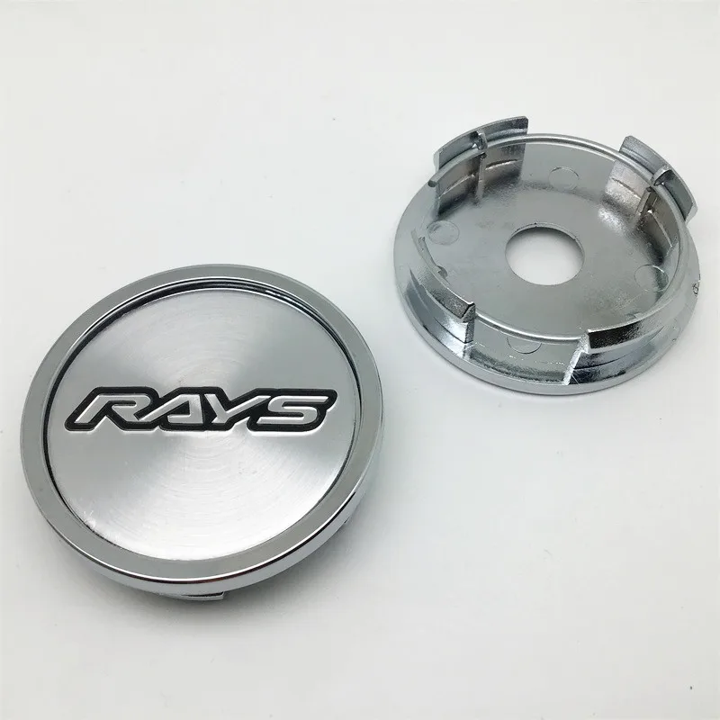 4pcs 58mm Wheel Center Caps Hub for Volk Rays Racing  52mm Rims Cover Logo Emblem Badge Car Styling Accessories