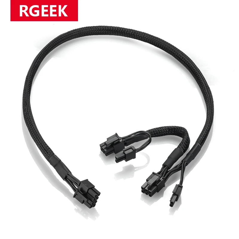 Rgeek PCI express 8 pines a doble 6 + 2 pines Cable de alimentación PCIe 8 pines 1 a 2 divisor para Corsair RM1000 RM850 RM750 RM650 RM550 RM