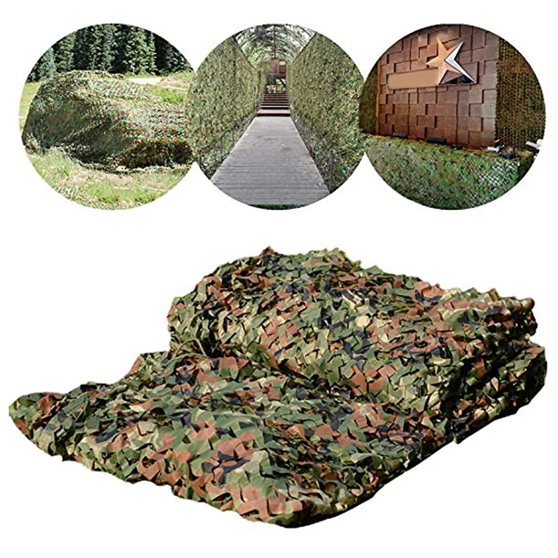 Sun Shelter 2mx10m 4m 3m 1.5mx3m 5m 7m Hunting Camouflage Nets Woodland Army Camo Netting Camping ShelterTent Shade Car