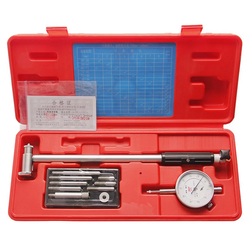 

50-160mm/0.01mm Dial Bore Gauge Metric Cylinder Internal Bore Measuring Gage Dial Indicator Measuring Tools