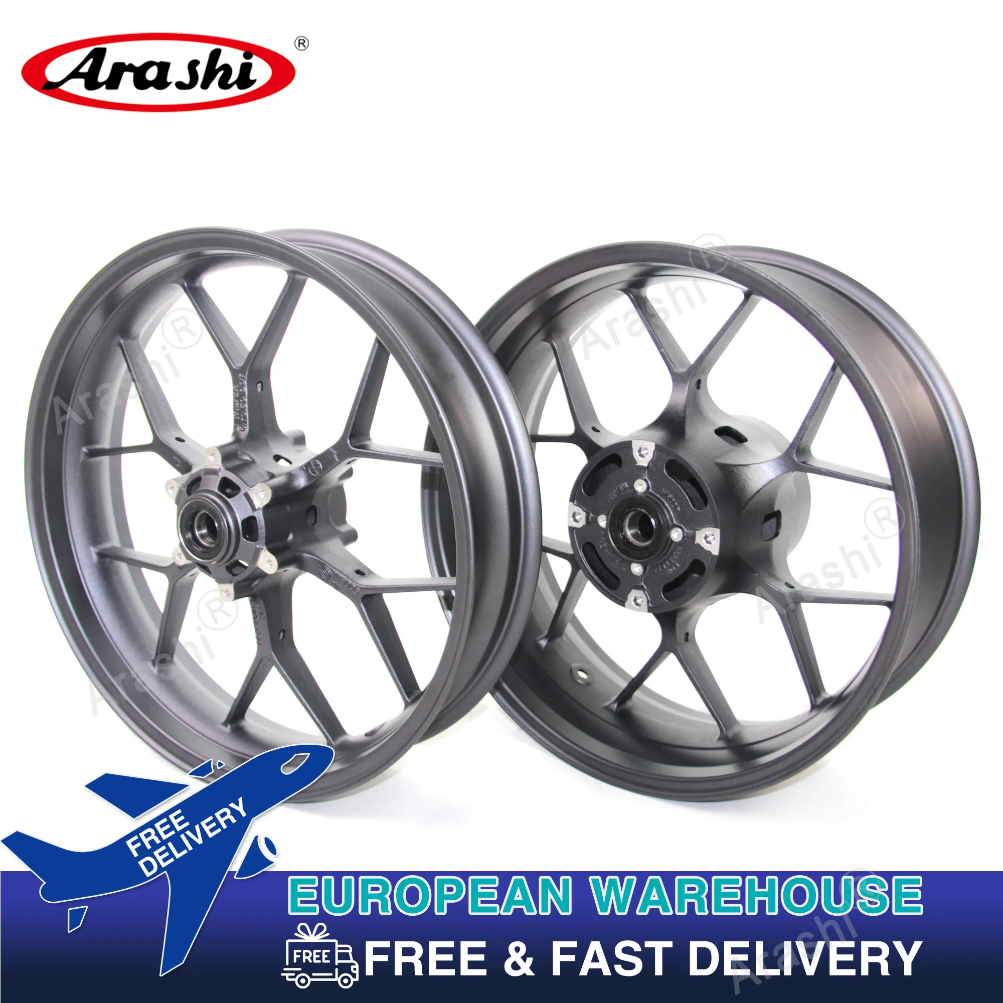 

Arashi CBR1000RR 08-16 Front Rear Wheel Rim Set For Honda CBR 1000 RR 1000RR 2008-2016 Matte BLACK 2016 2015 2009 2010 Rims