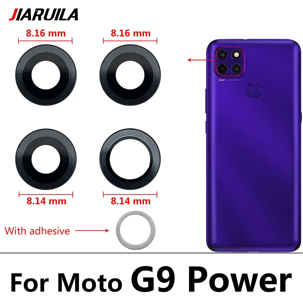 NEW Rear Back Camera Glass Lens Cover For Motorola Moto G9 Power With Adhesive Sticker