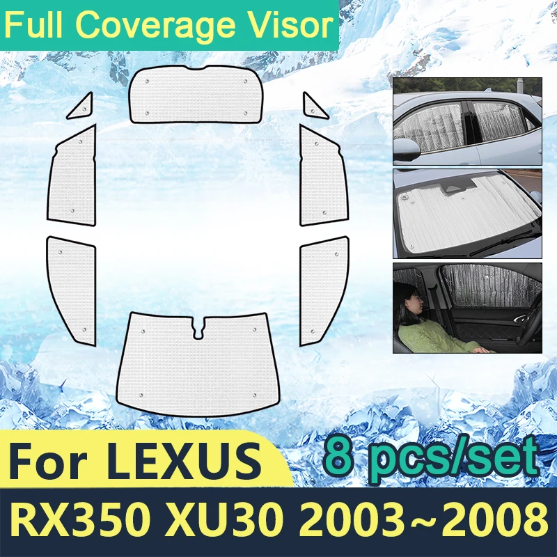 

Full Cover Sunshades For LEXUS RX350 XU30 2003 2004 2005 2006 2007 2008 Car Windshield Accessories Sun Protection Parasol