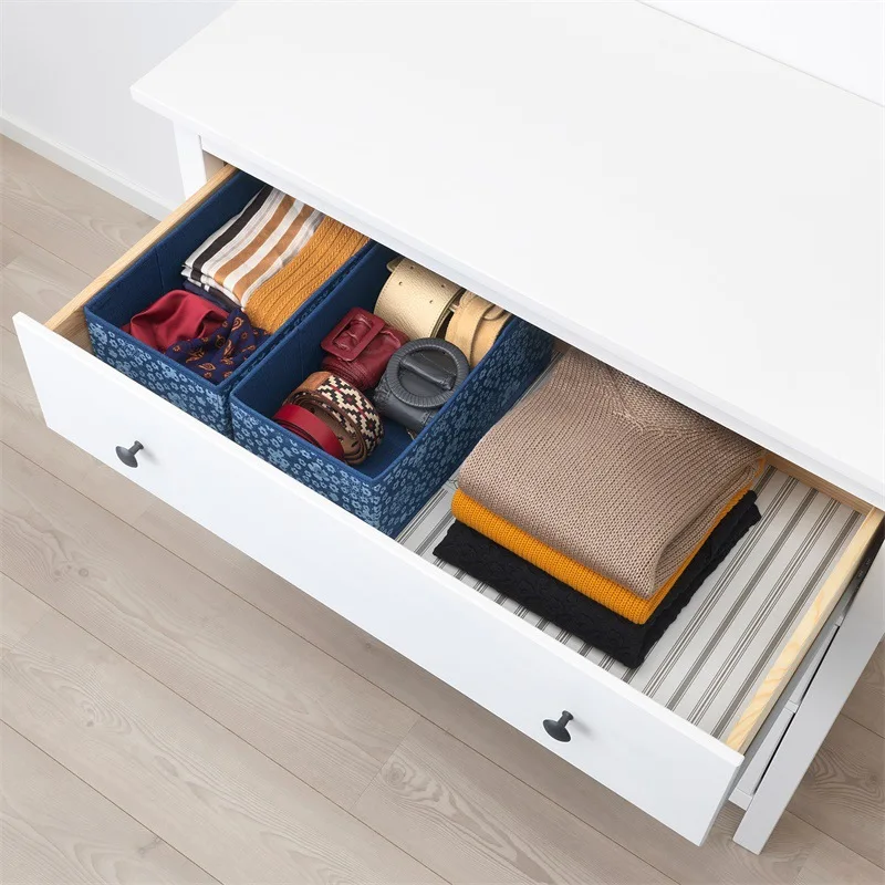 

2PCS Foldable Drawer Storage Boxs Large Capability Clothes Underwear Socks Storage Cases Home Closet Sundries Storage