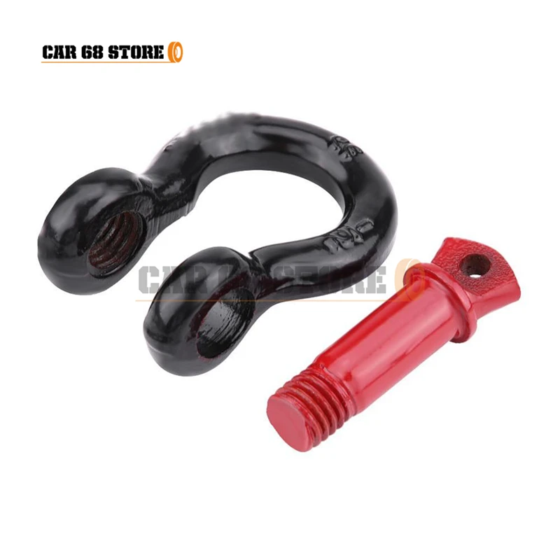 D Ring Shackle 2-Ton Tow Hook Universally Steel Durable Fit for Off-Road Jeep Truck Vehicle Recovery Best Offroad Tool