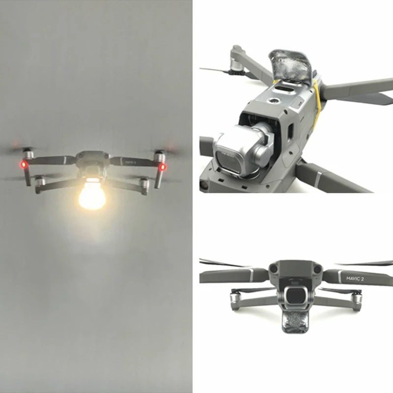 Para dji mavic 2 pro/zoom drone inferior led noite vôo flash luz refletor placa para frente olhando difusor acessórios de resgate
