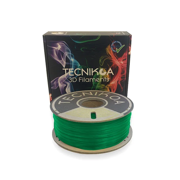 4D TPU Flexible Filament®For 3D printer Tecnikoa brand with 1,75mm 250 gr acid apple Aroma manufactured in Spain