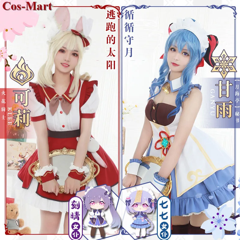 

Cos-Mart Game Genshin Impact Ganyu/Klee/Qiqi Cosplay Costume Fashion Cute Miad Dress Female Activity Party Role Play Clothing