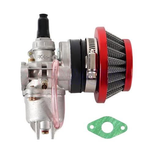 Carburador Carb Carby + filtro de aire de acero de 44mm + pila para 47cc 49cc Mini Moto Dirt Pocket Bike ATV Quad Go Kart Minimoto