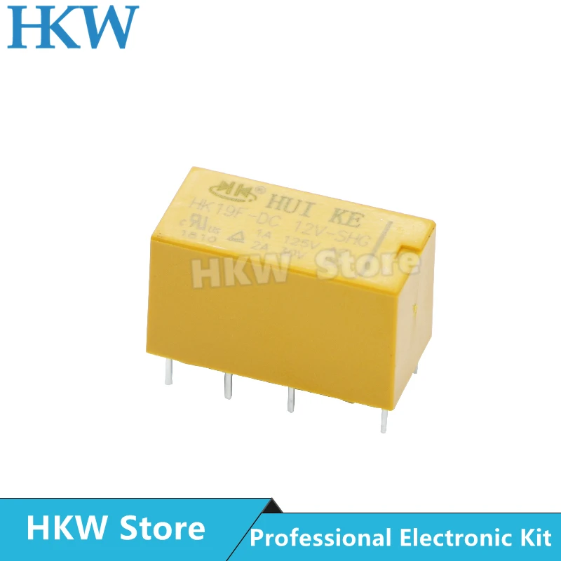 5pcs Relay HK19F-DC3V-SHG HK19F-DC5V-SHG HK19F-DC12V-SHG HK19F-DC24V-SHG HK19F-DC24V-SHG HK19F 3V 5V 9V 12V 24V 8PIN 2A Relays