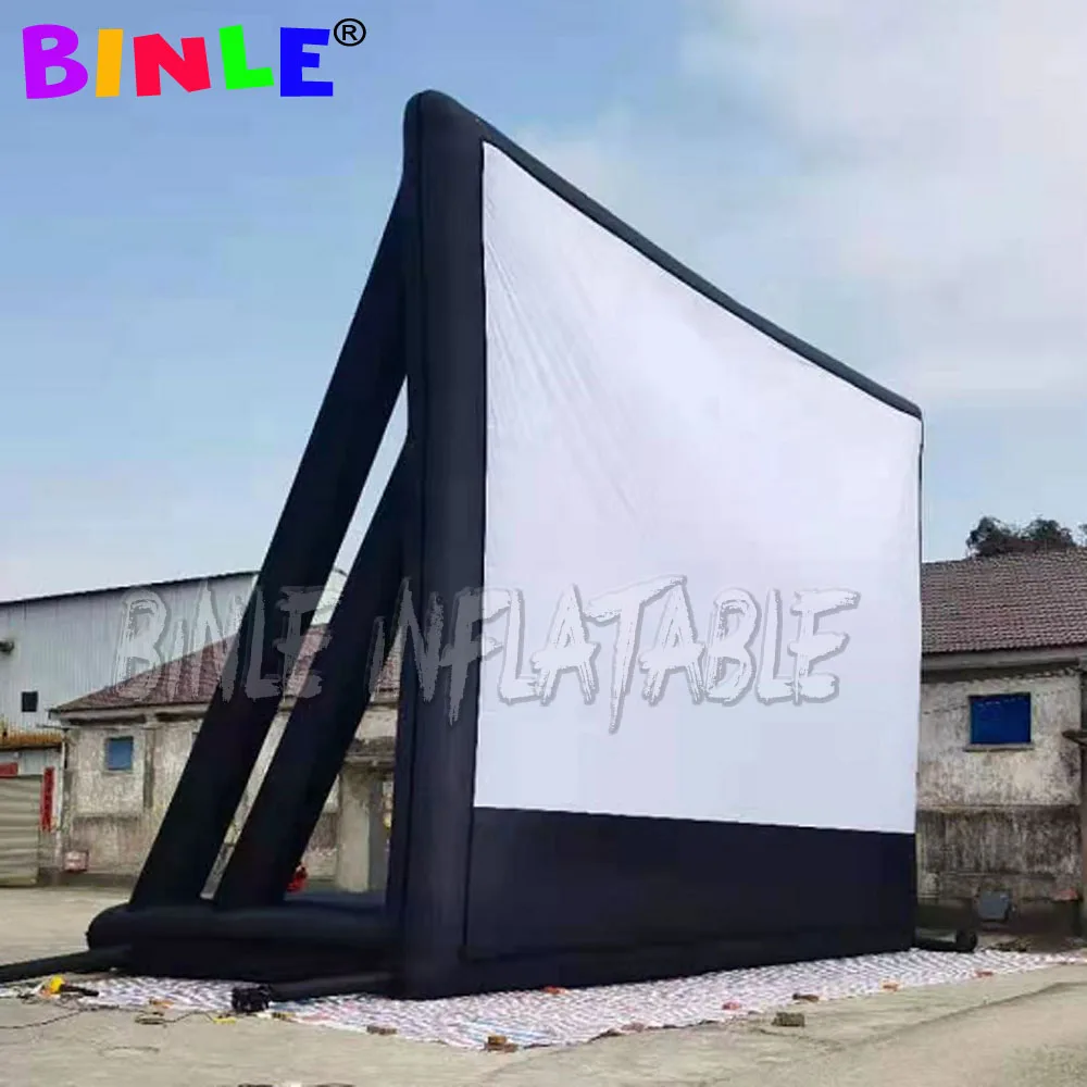 Customized Outdoor Cinema Equipment Inflatable Movie Screen Projector Theater With Blower For Adversting