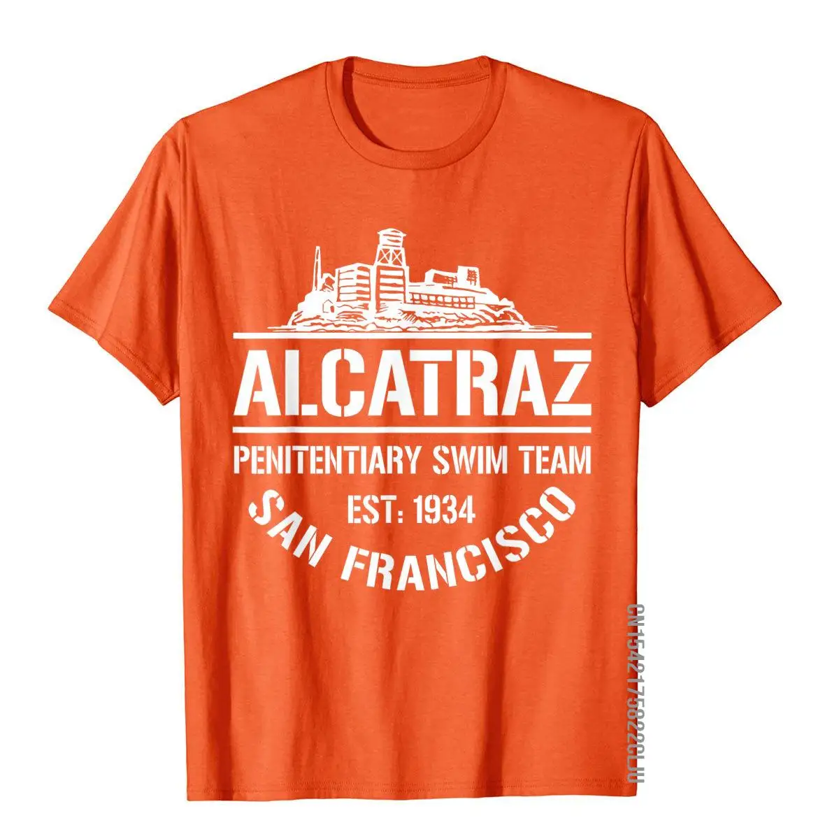 Alcatraz Penitentiary Swim Team San Francisco T-Shirt Family Tops Shirts For Men Cotton Top T-Shirts Casual Cheap