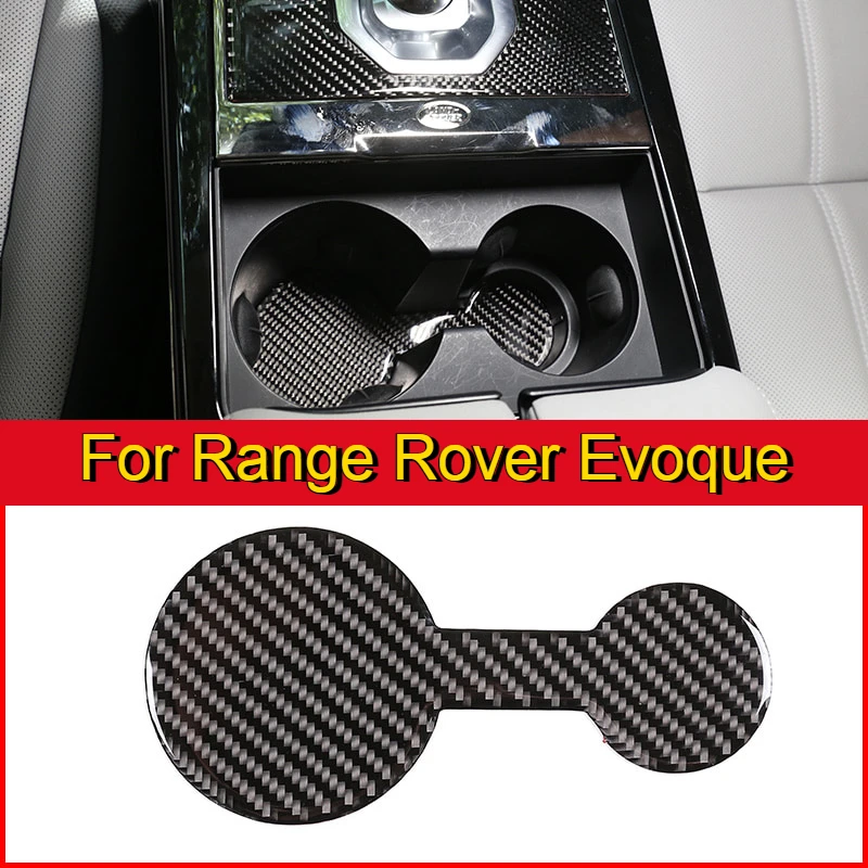 

For Land Rover Range Rover Evoque Real Carbon Fiber 3D Sticker Central Console Cup Holder Pad Car Water Coaster Car Accessories