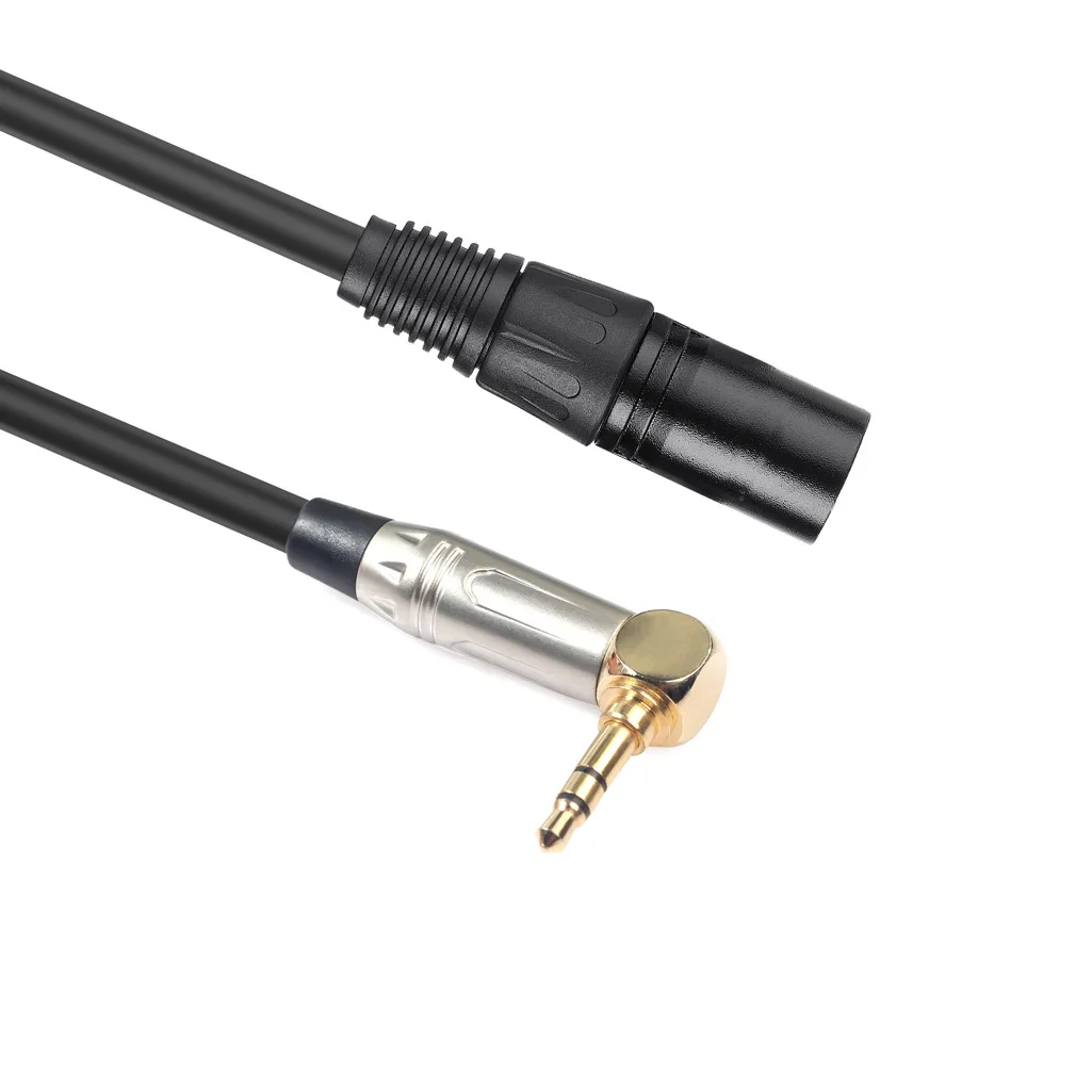 

Stereo 3.5mm male to Canon audio cable adapter cable 90 degree elbow mixer cable audio to XLR connector XLR Cable 0.3m