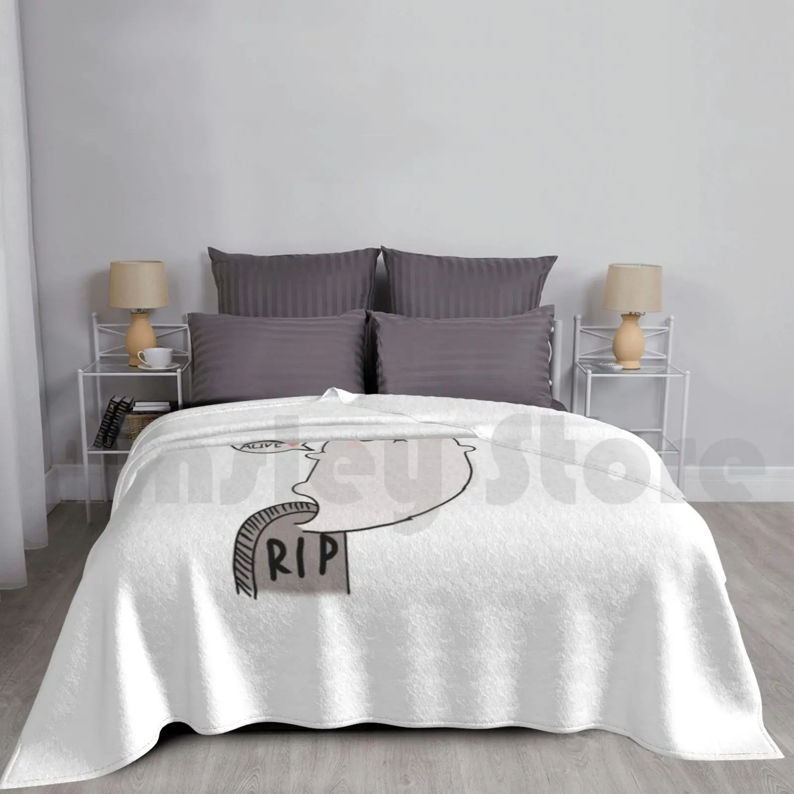 Couverture fantôme heureux, mode personnalisée, fantôme mort, Happy Rip Alive, mignon Kawaii, vibrations heureuses positives
