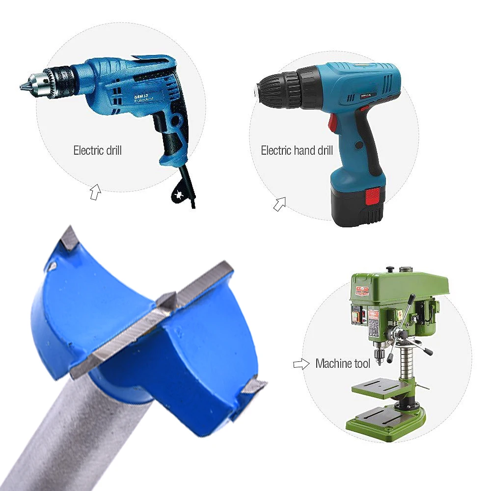 5Pcs/10Pcs Forstner Bit 16mm-32mm Drill Bit Forstner Bit Cutter Boring Hole Saw Woodworking for Home 90mm Depth Forstner D30