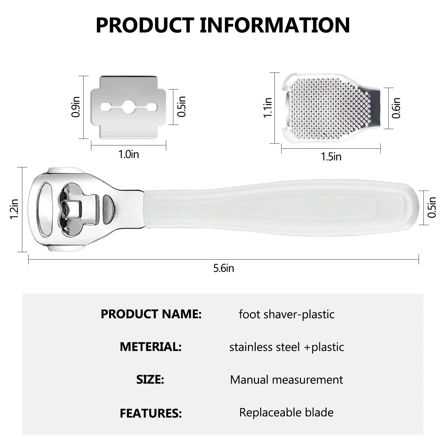 Entferner Fuß Rasiermesser Pediküre Kit Für Hand Füße und Kallus Dead Haut, fuß rasierer für Füße Kunststoff Griff 20 Ersatz klinge