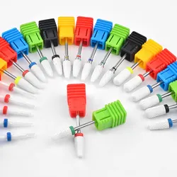 1Pcs Ceramics Drill Bit Multicolor Drill Ceramic Nails Accessories Punte Fresa Unghie Heads Sanding For Nail Art Manicure Tools