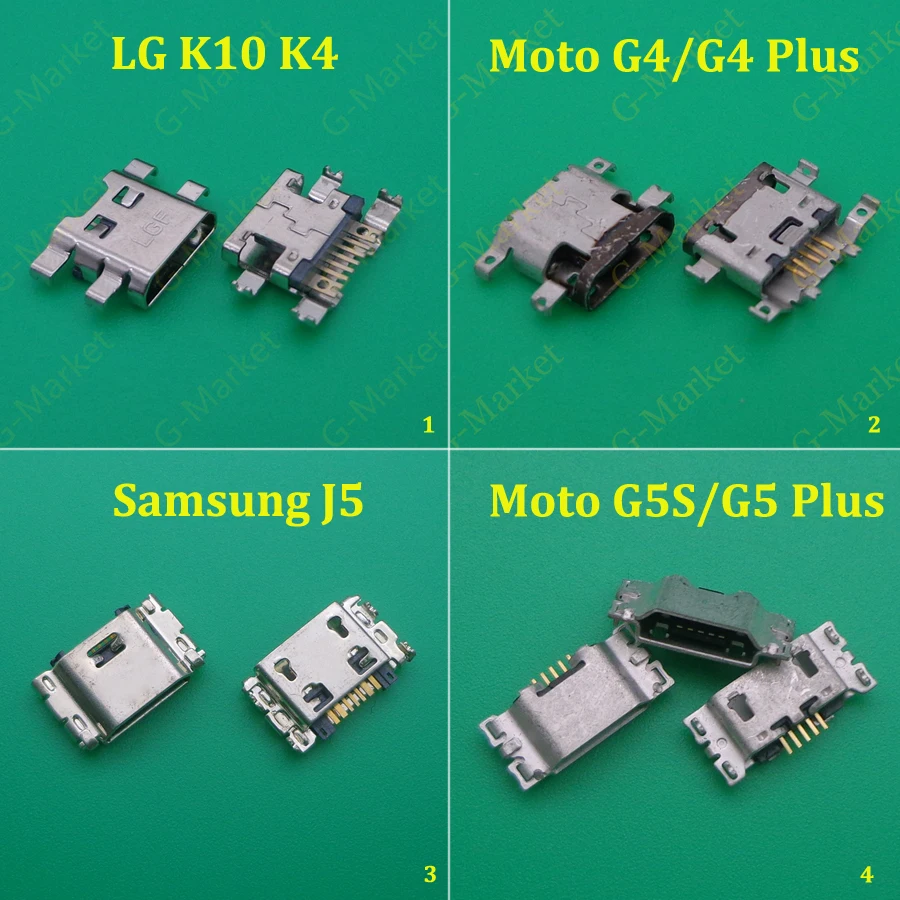 For MOTO G4 G5 Plus G5S XT1641 XT1644 Micro USB jack socket Connector Charging Port for Samsung J3 J5 J7 J500 J100 J300 LG K10