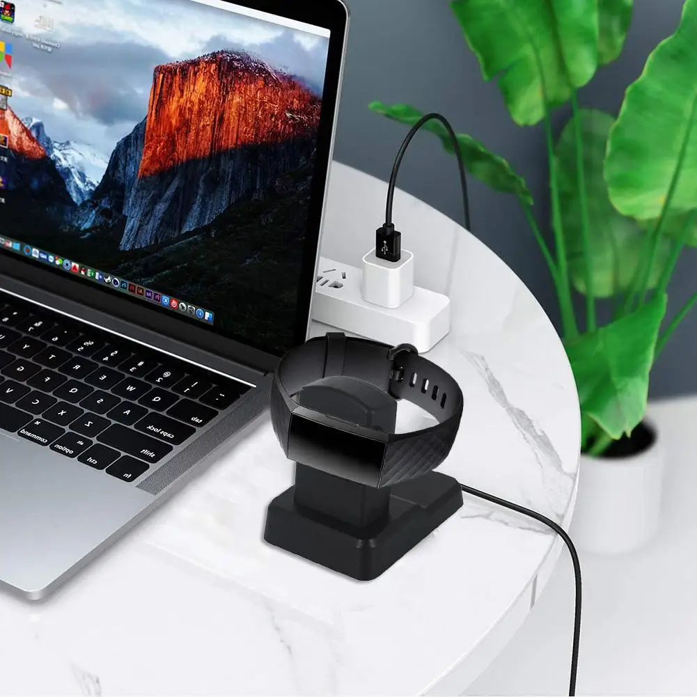 New Portable Smart Watch Charger For Fitbit Charge 4 Smartwatch Safe Replacement Charger Dock Stand Charging Cable Station Base