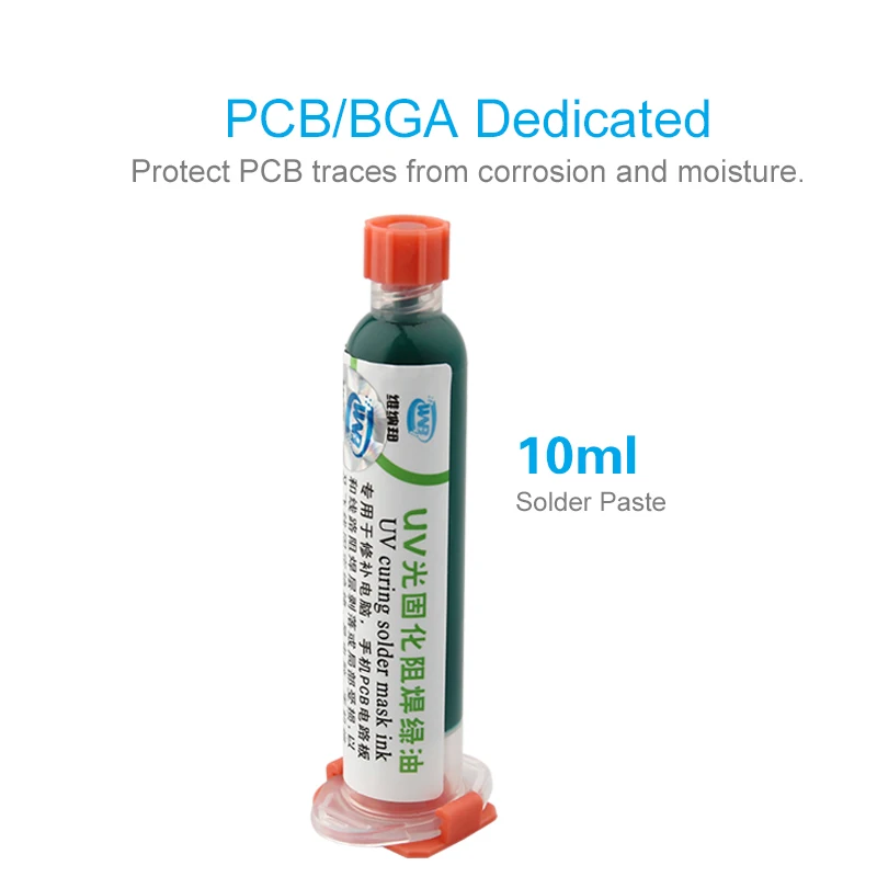 10ML Multicolor UV Light Curable Solder Mask Ink Oil for  PCB BGA Circuit Board Protect Paint Prevent Corrosive Arcing