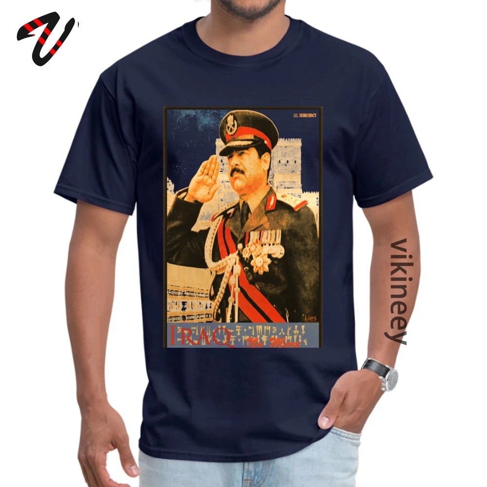 On Sale Saddam Propaganda Printed T Shirt Crewneck Urban Mens Tops Shirts Scout Sleeve Father Day Printed Tops & Tees