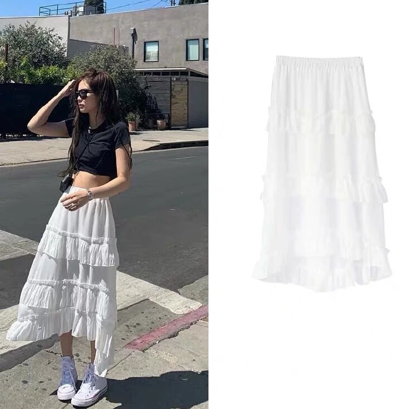 Kpop – robe de fée blanche, célébrité coréenne the same, Super douce, kawaii, élégante, femme, streetwear, t-shirt, vêtements d'été