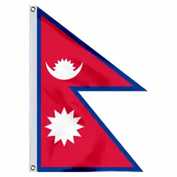 Nepal 1962 Flag, Triangle Shape Choice of Sizes:21X14CM/2X3ft/3X5ft/45X30CM/30X20CM or customized Double Stitched, High Quality