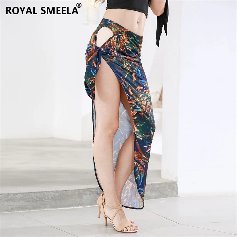 Boho Seksi Rok Celah Musim Panas Rok Pantai Liburan Gaun Motif Bunga Rok Bohemia Kostum Pantai Mode Wanita
