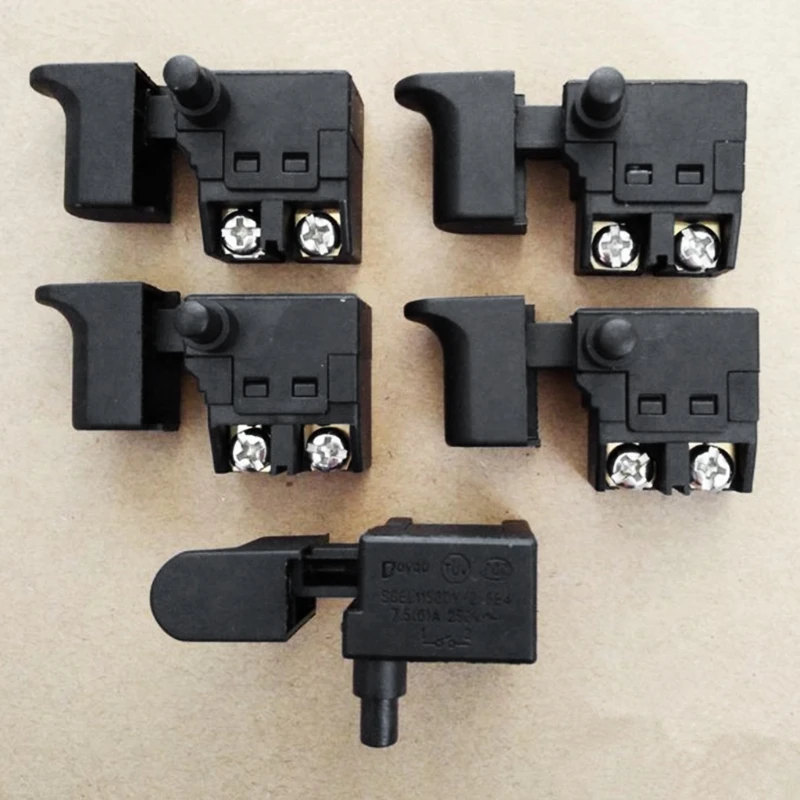 250V 6A สวิทช์สว่านไฟฟ้าไฟฟ้าเจาะความเร็ว Control Trigger ปุ่มสวิทช์ไฟฟ้า Trigger ปุ่มสวิทช์