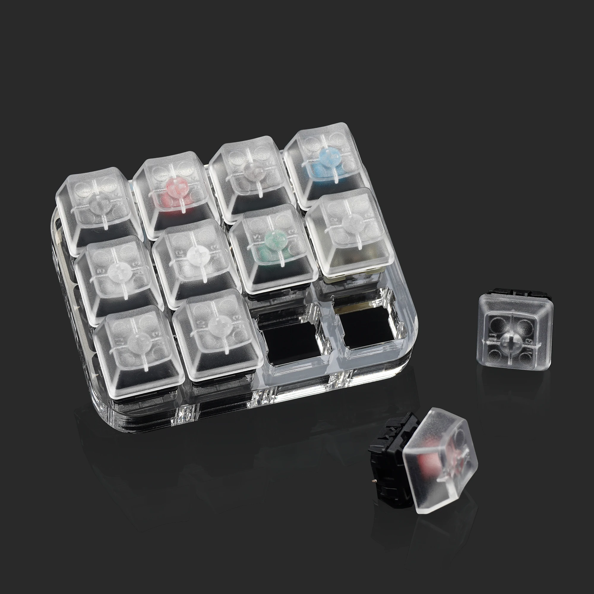 Switch Tester Cherry MX Kailh Switches black red brown blue 4 6 8 9 12 Key Translucent Keycaps Mechanical Keyboard Tester