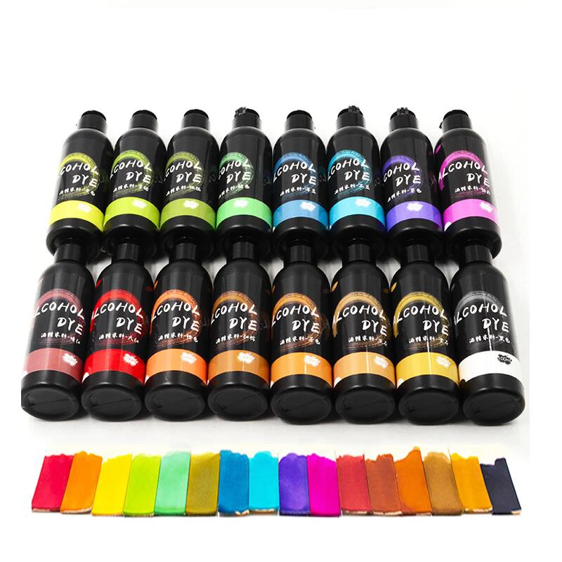 16 Colors 100ml Leather Dye Leather Goods Leather Alcohol Dyestuff Cowhide Dye Vegetable Tanned Leather Coloring Agent