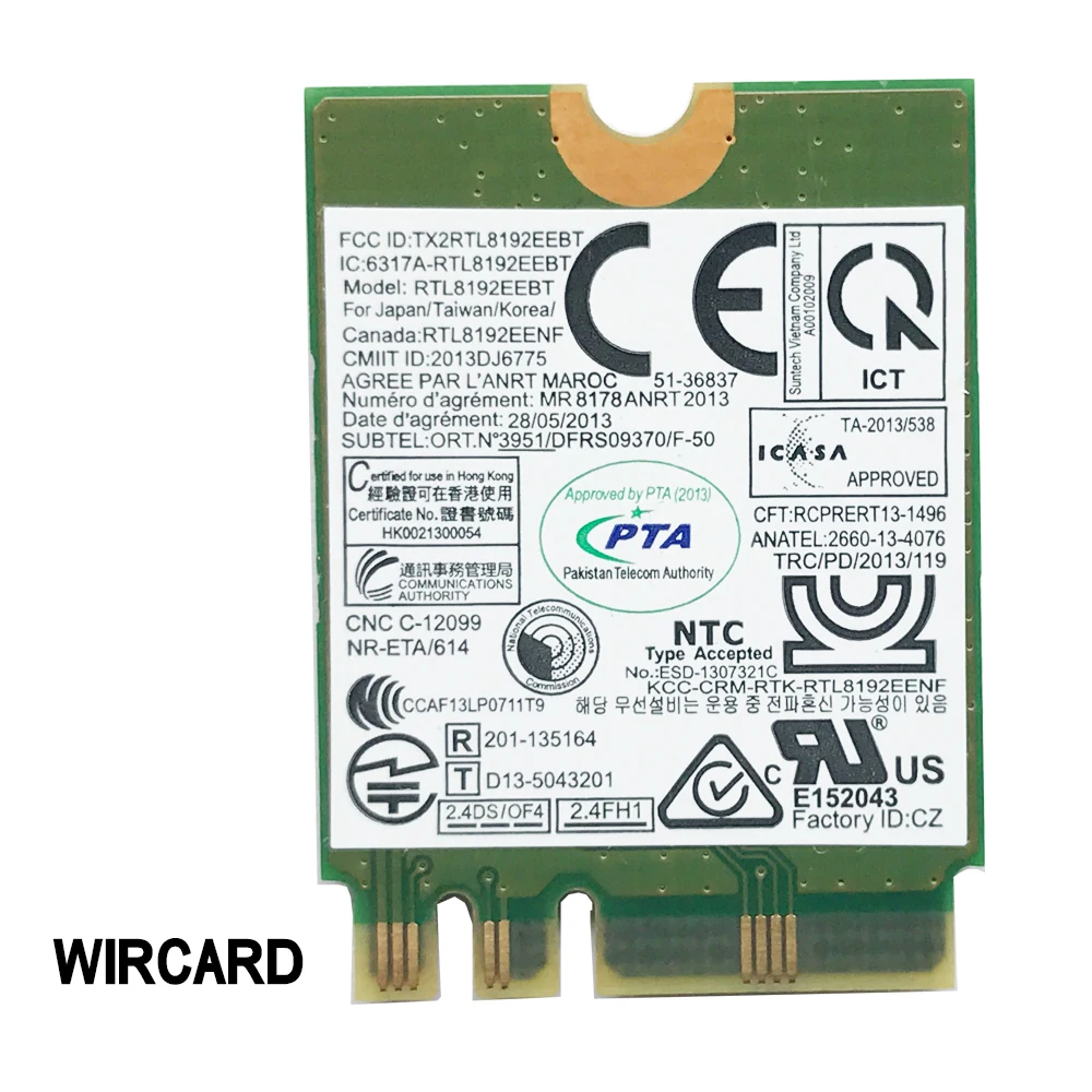 WIRCARD RTL8192EEBT WIFI Card  M.2 BT4.0 FRU 04W3805 for thinkpad X240 X240s T540 T540P T440 T440s T440P