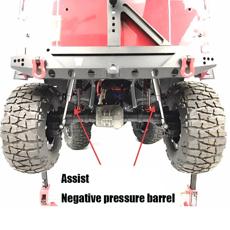 Aiuta la regolazione idraulica del barilotto ammortizzante a pressione negativa per TRX4 TRX6 AXIAL SCX10 1/10 RC Crawler Car DIY