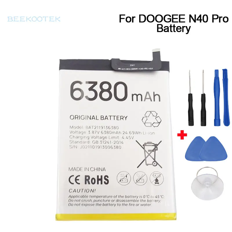 

New Original DOOGEE N40 Pro Battery Inner Mobile Phone Battery Repair Accessories Parts For Doogee N40 Pro 6.52 Inch Smartphone