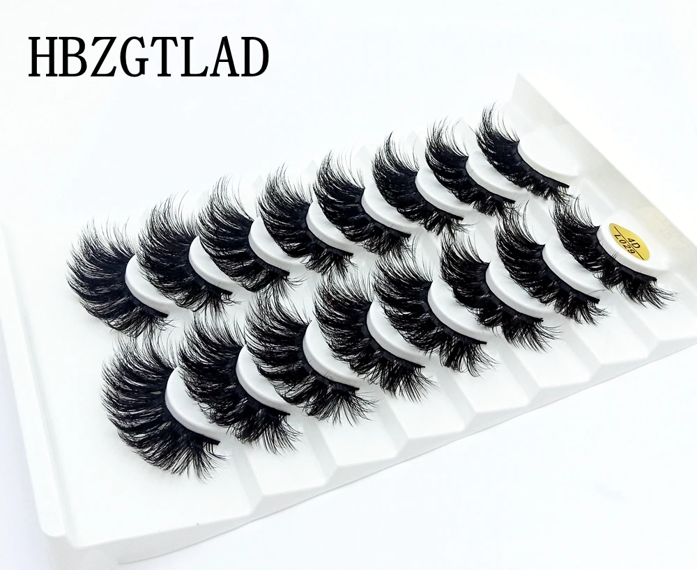 5-8คู่25มม.3d Mink Lashes จำนวนมาก Faux Dramatic Volume Lashes Wispy ธรรมชาติ Mink Lashes Pack ขายส่งขนตาปลอม