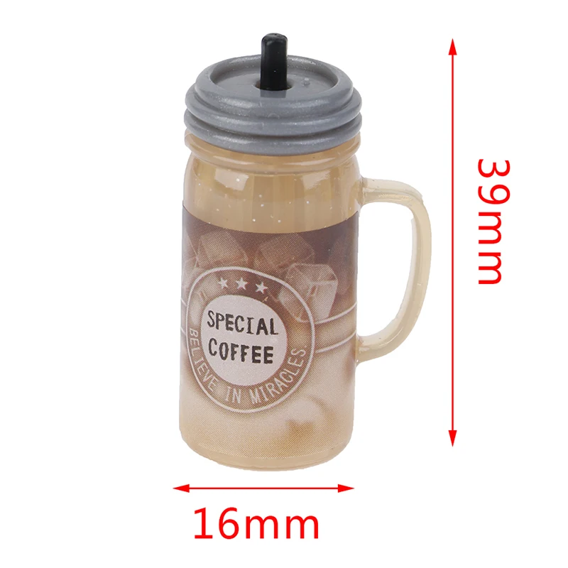1:12 Dollhouse Mini Drink Juice Cup Miniature Accessories Bottle Gifts Resin Fruit Tea Cup Simulation Drinks Model Toys