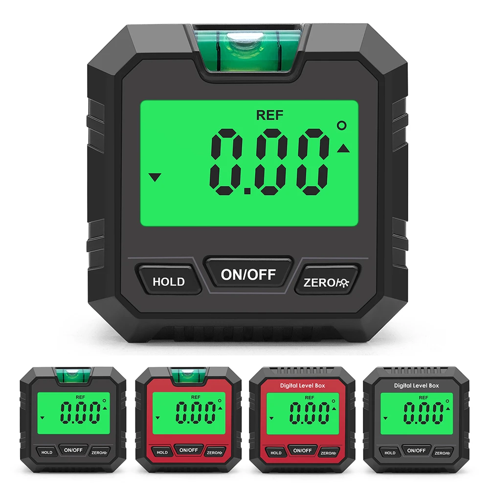 Medidor de Ângulo de Nível Digital Mini Medição Inclinômetro com Base Magnética Eletrônico Universal Chanfra Transferidor