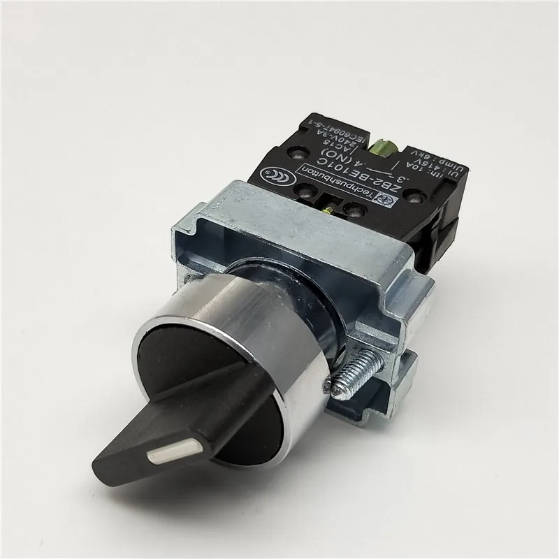 22mm XB2-BD33 XB2-BD21 XB2-BD53 NO NC 2/3 Position Maintained Select Selector Switch Replaces Tele Schneider Telemecanique